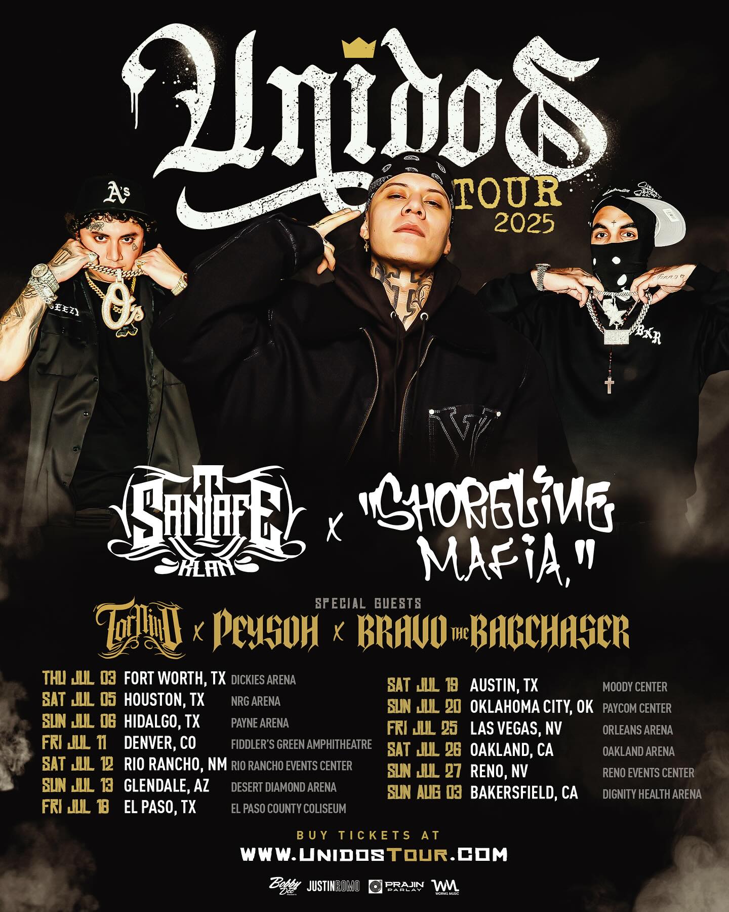 Bravo the Bagchaser Unidos Tour Poster 2025